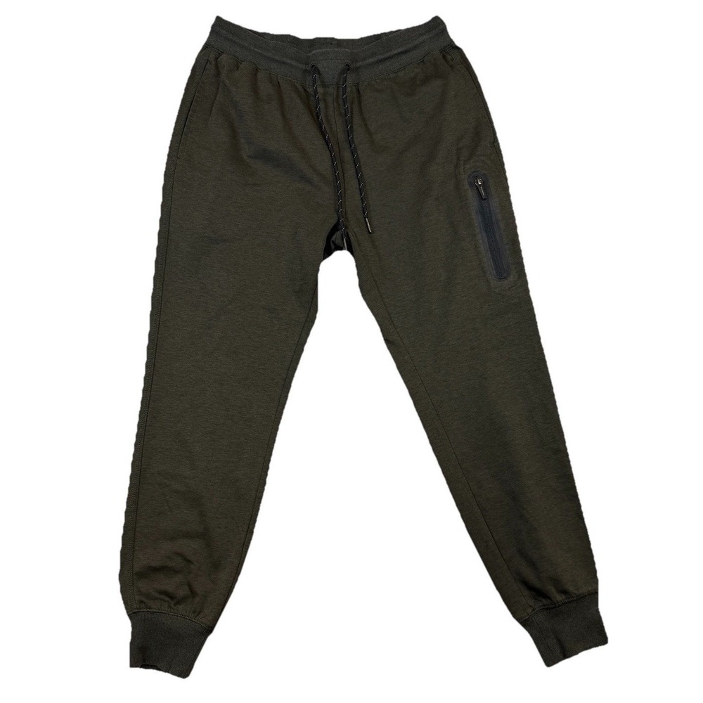 Giordano Men's Dark Green Jogger‎ Pants Stretch Pockets Drawstrings Sz M Comfy